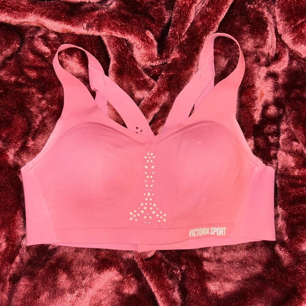 VS Victoria Sport Pink Sports Bra with cut outs and cross back